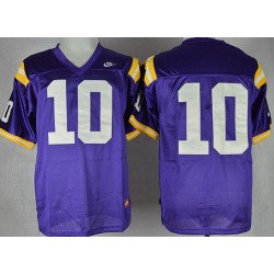 LSU Tigers #10 Anthony Jennings Purple Jersey