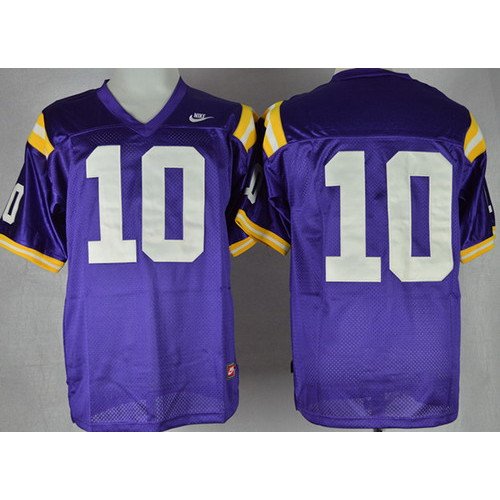 LSU Tigers #10 Anthony Jennings Purple Jersey
