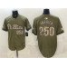 Men's Philadelphia Phillies #250 America Olive 2026 Armed Forces Day Stitched Baseball Jersey