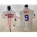 Men's Puerto Rico Baseball #9 Javier Báez White 2026 World Baseball Classic Home Stadium Stitched Jersey