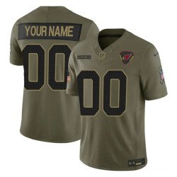 Men's Arizona Cardinals Active Player Custom Olive 2025 F.U.S.E. Salute to Service Limited Stitched Football Jersey
