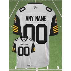 CFL Hamilton tiger cats Custom Crested Away White Jersey