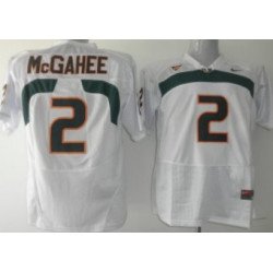 Miami Hurricanes #2 McGahee White Jersey