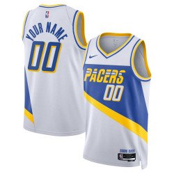 Men's Indiana Pacers Active Player Custom White 2025-26 City Edition Stitched Basketball Jersey