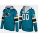 Adidas Sharks Men's Customized Name And Number Teal Hoodie