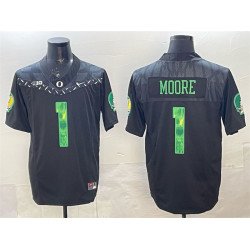 Men's Oregon Ducks #1 Dakorien Moore Black F.U.S.E. Vapor Limited Stitched Football Jersey