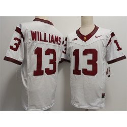 Men's USC Trojans #13 Caleb Williams 2024 F.U.S.E. White Stitched Jersey