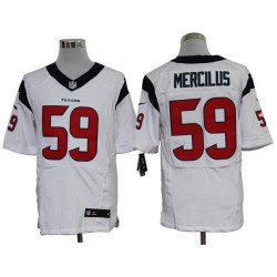 Size 60 4XL-Whitney Mercilus Houston Texans #59 White Stitched Nike Elite NFL Jerseys