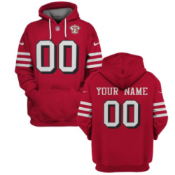 Men's San Francisco 49ers Active Custom 2021 Red 75th Anniversary Pullover Hoodie