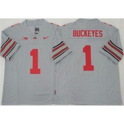 Men's Ohio State Buckeyes #1 Buckeyes Gray 2025 F.U.S.E. Limited Stitched Jersey