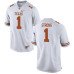 Men's Texas Longhorns 1 Charlie Strong White Nike College Jersey