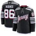Men's New Jersey Devils #86 Jack Hughes Black 2024-25 Alternate Stitched Hockey Jersey