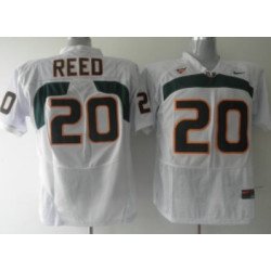 Miami Hurricanes #20 Reed White Jersey
