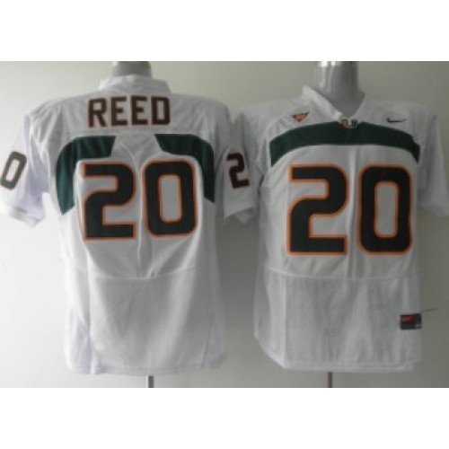 Miami Hurricanes #20 Reed White Jersey