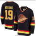 Vancouver Canucks #19 Markus Naslund Black Throwback CCM Jersey