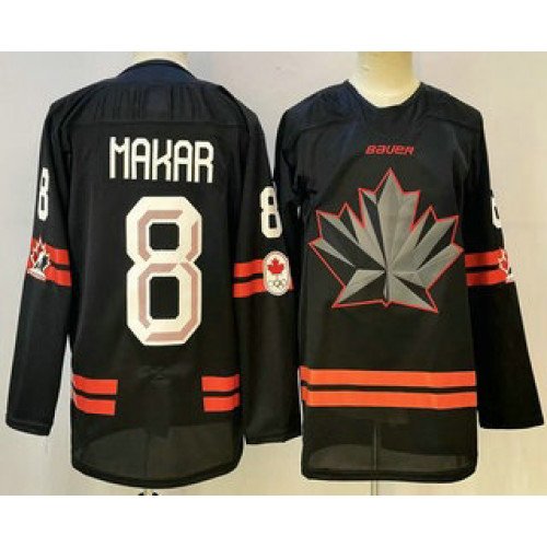 Men's Canada Hockey #8 Cale Makar Black Stitched Jersey