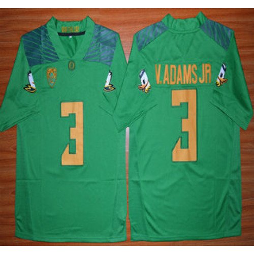 Oregon Duck #3 Vernon Adams Jr Light Green College Football Nike Limited Jersey