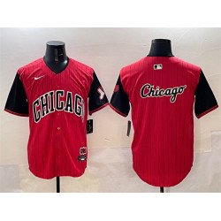 Men's Chicago White Sox Team Big Logo Red Black 2025 City Connect Limited Stitched Baseball Jersey