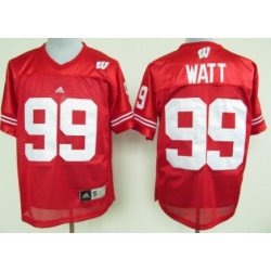 Wisconsin Badgers #99 J.J. Watt Red Jersey