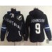 Tampa Bay Lightning #9 Tyler Johnson Black Women's Old Time Heidi NHL Hoodie