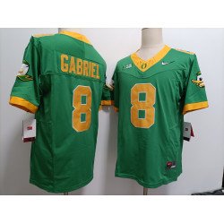 Men's Oregon Ducks #8 Dillon Gabriel Green FUSE College Football Jersey