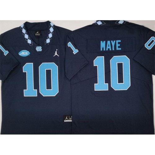 Men's North Carolina Tar Heels #10 Drake Maye Navy Limited College Stitched Jersey