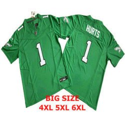Men's Philadelphia Eagles #1 Jalen Hurts Kelly Green FUSE Vapor Limited Throwback Jersey