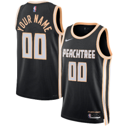 Men's Atlanta Hawks Active Player Custom Black 2025-26 City Edition Swingman Stitched Jersey