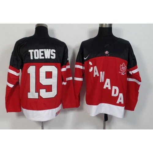 2014-15 Men's Team Canada #19 Jonathan Toews Red 100TH Anniversary Jersey