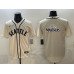 Men's Seattle Mariners Team Big Logo Cream Alternate Stitched Baseball Jersey
