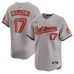 Men's Baltimore Orioles #17 Colton Cowser Gray 2025 Limited Stitched Baseball Jersey
