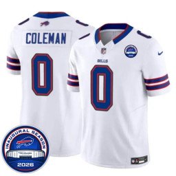 Men's Buffalo Bills #0 Keon Coleman White F.U.S.E. 2026 Inaugural Season at Highmark Stadium Football Stitched Jersey Men's Buffalo Bills #0 Keon Coleman White F.U.S.E. 2026 Inaugural Season at Highmark Stadium Football Stitched Jersey
