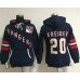 New York Rangers #20 Chris Kreider Navy Blue Women's Old Time Heidi NHL Hoodie
