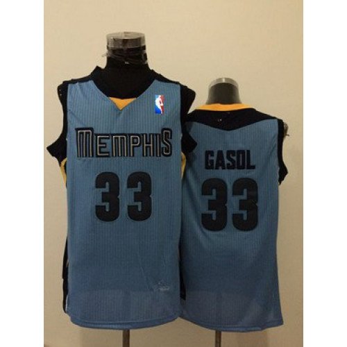 Memphis Grizzlies #33 Marc Gasol Light Blue Swingman Jersey