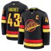 Men's Vancouver Canucks #43 Quinn Hughes Black 2024-25 Alternate Stitched Hockey Jersey