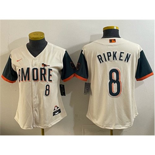 Youth Baltimore Orioles #8 Cal Ripken Jr Natural 2026 City Connect Stadium Stitched Baseball Jersey