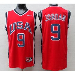 1984 Olympics Team USA #9 Michael Jordan Red Swingman Jersey