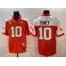 Men's Miami Hurricanes #10 Malachi Toney Orange Alternate F.U.S.E. The Fiesta Bowl Champions & Florida Patch Stitched Football Jersey