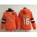 Old Time Hockey Philadelphia Flyers #16 Bobby Clarke Orange Womens Hoodie