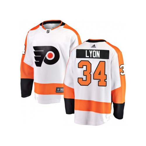 Adidas Philadelphia Flyers #34 Alex Lyon Away Fanatics WhiteJersey