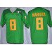 Oregon Duck #8 Marcus Mariota 2015 Playoff Rose Bowl Special Event Diamond Quest Light Green 2015 BCS Patch Jersey