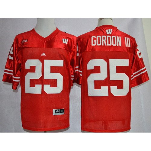 Wisconsin Badgers #25 Melvin Gordon III Red Jersey