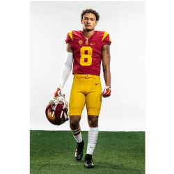 Men #8 Chris Steele USC Trojans College Football Cardinal Jerseys