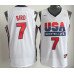 1992 Olympics Team USA #7 Larry Bird White Swingman Jersey