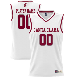 Men's Santa Clara University Custom White College Basketball Swingman Jersey