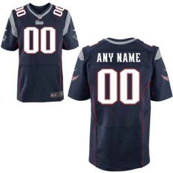 Men's New England Patriots Nike Navy Blue Customized 2014 Elite Jersey