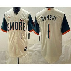 Men's Baltimore Orioles #1 Al Bumbry Cream 2026 City Connect Stadium Jersey
