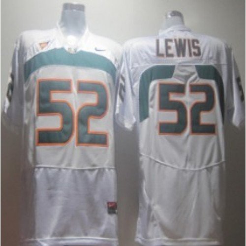 Miami Hurricanes #52 Lewis White Jersey