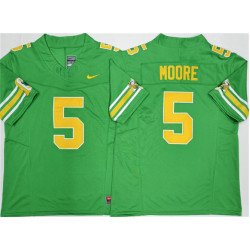 Men's Oregon Ducks #5 Dakorien Moore 2026 Green F.U.S.E. Stitched Jersey