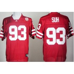 Nebraska Cornhuskers #93 Ndamukong Suh Red Jersey